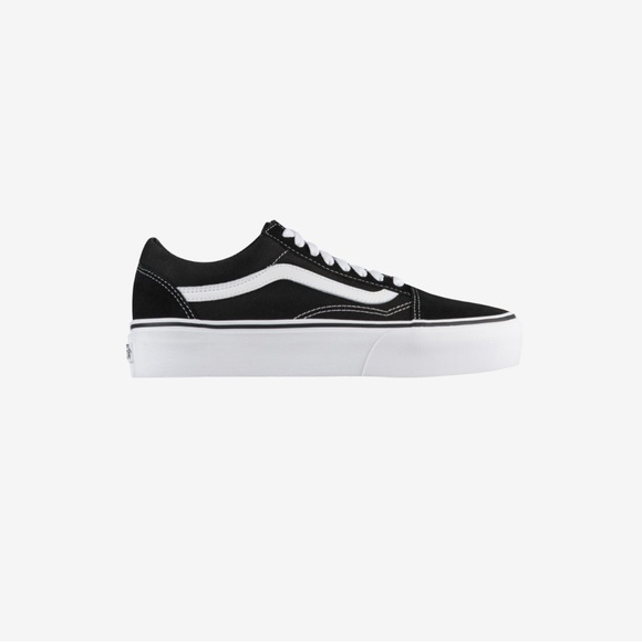Vans womens old school VN0A3B3UY28 classic style one platform black and white - Picture 4 of 12